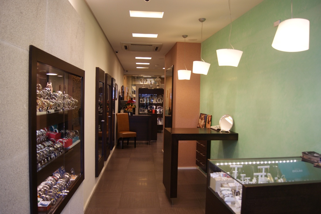 Interior de la joyería
